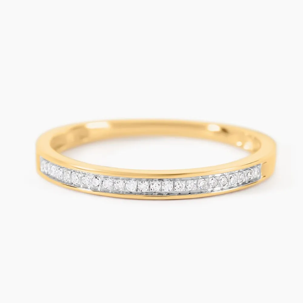 Marc Orian Bagues|Alliances > Alliance Aileen Or Jaune Diamant
