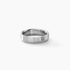 Alliance Anne-esther Ruban Plat Argent Blanc