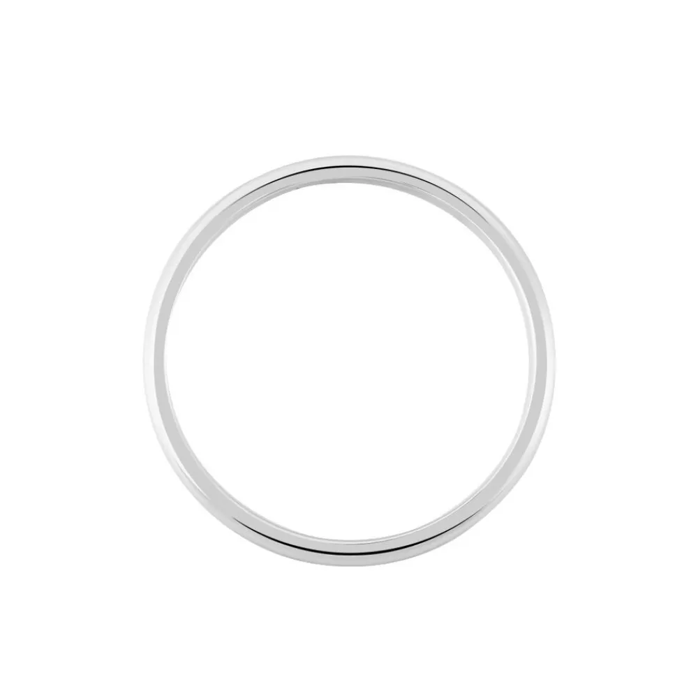 Marc Orian Bagues Homme|Bagues > Alliance Aphroditia Demi Jonc Bombé platine blanc