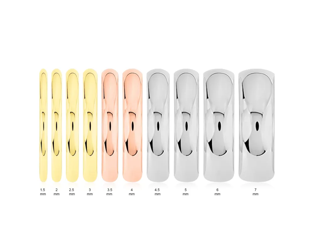 Marc Orian Bagues Homme|Bagues > Alliance Aphroditia Demi Jonc Bombé platine blanc