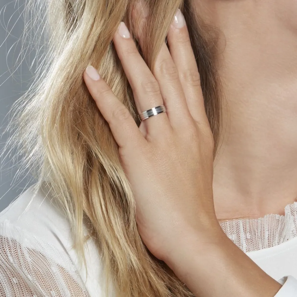 Marc Orian Bagues|Alliances > Alliance Basile Ruban Plat Or Blanc