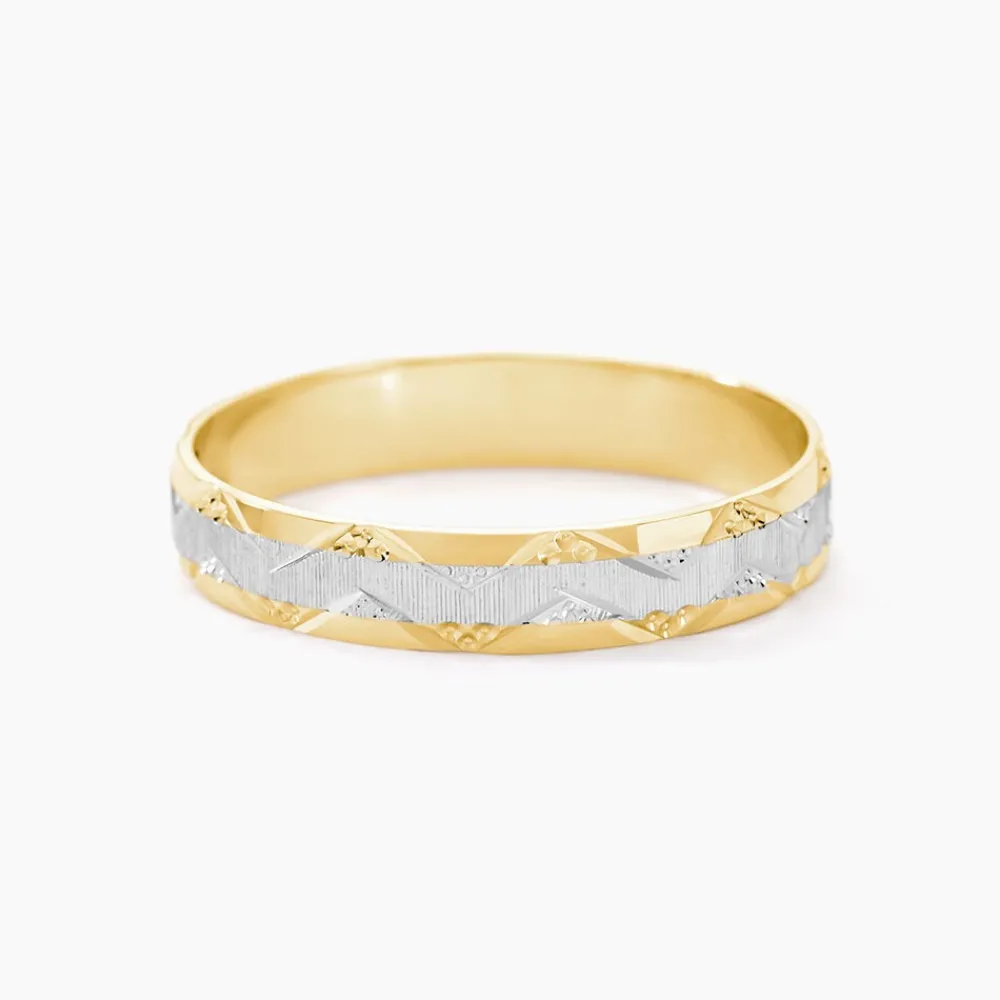Marc Orian Bagues|Alliances > Alliance Clotilde Demi Jonc Classique Or Bicolore