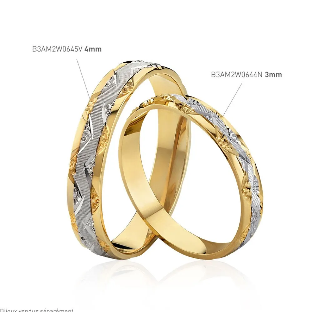 Marc Orian Bagues|Alliances > Alliance Clotilde Demi Jonc Classique Or Bicolore