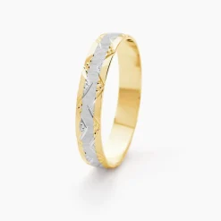 Marc Orian Bagues|Alliances > Alliance Clotilde Demi Jonc Classique Or Bicolore