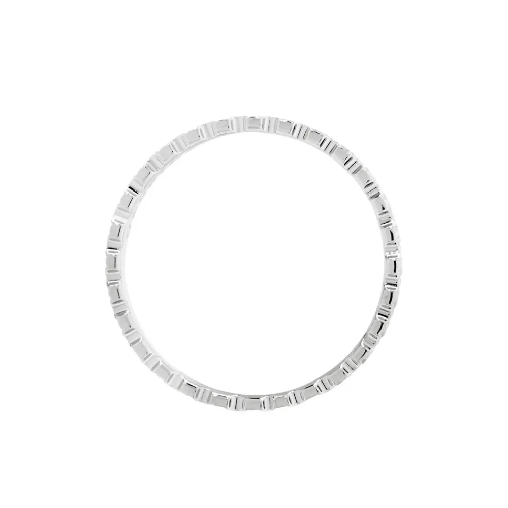 Marc Orian Bagues|Alliances > Alliance Dentelle 2 Rangs Diamantee Or Blanc