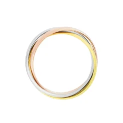 Marc Orian Bagues|Alliances > Alliance Entrelace Demi Jonc Classique Or Tricolore