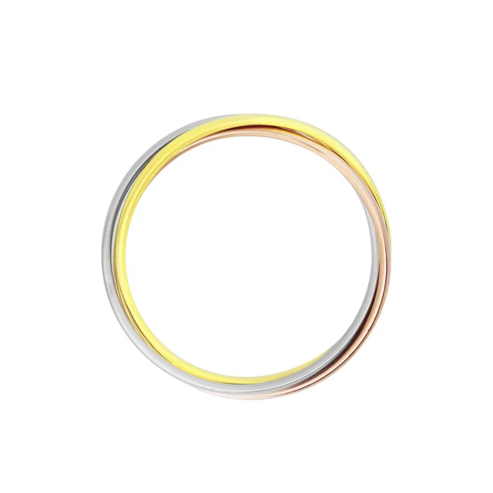 Marc Orian Bagues|Alliances > Alliance Entrelacee Demi Jonc Classique Or Tricolore
