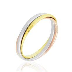 Marc Orian Bagues|Alliances > Alliance Entrelacee Demi Jonc Classique Or Tricolore