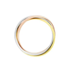 Marc Orian Bagues|Alliances > Alliance Entrelacee Demi Jonc Classique Or Tricolore