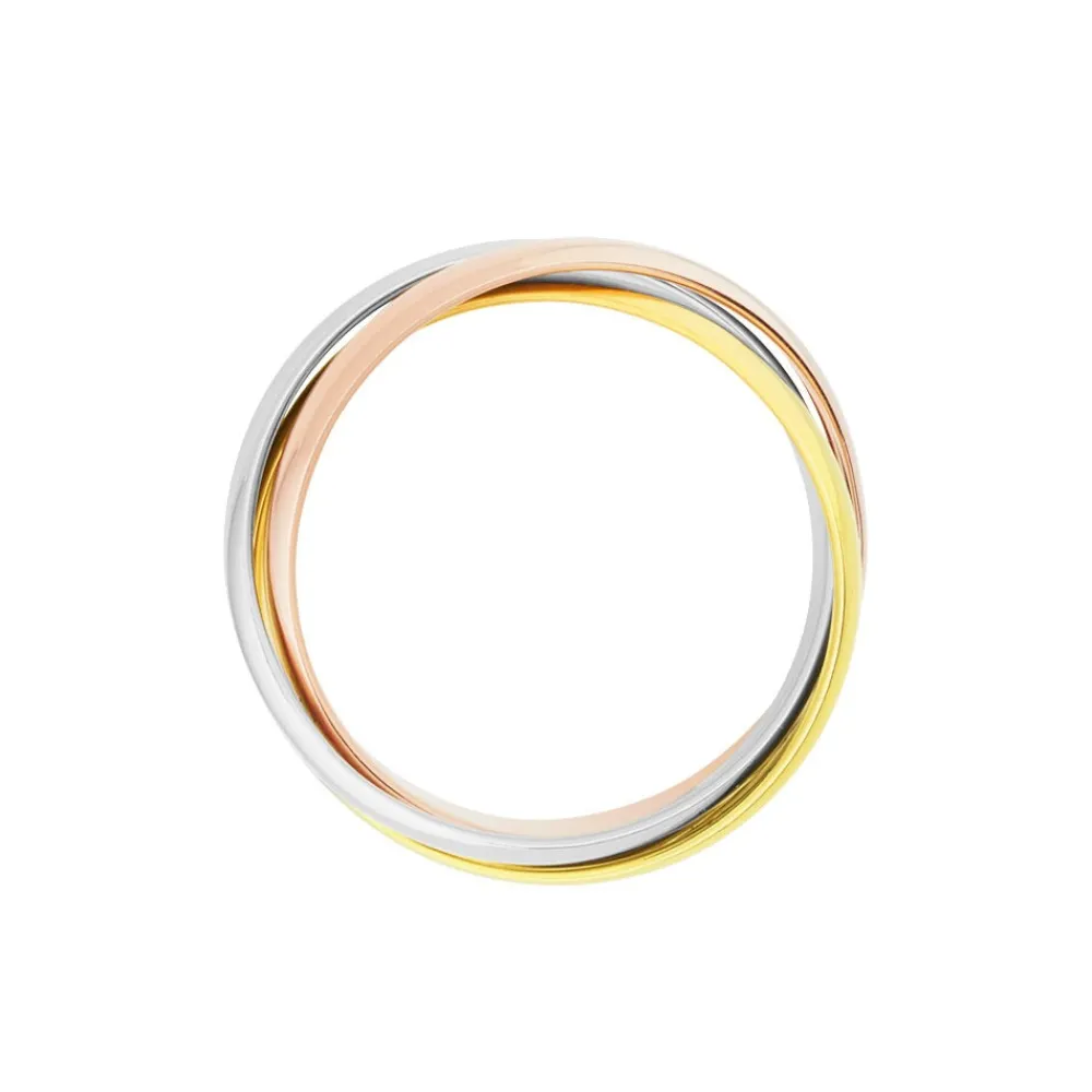 Marc Orian Bagues|Alliances > Alliance Entrelacee Demi Jonc Classique Or Tricolore
