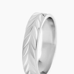 Marc Orian Bagues|Alliances > Alliance Epi Ruban Plat Or Blanc