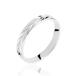 Marc Orian Bagues|Alliances > Alliance Epi Ruban Plat Or Blanc