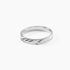 Marc Orian Bagues|Alliances > Alliance Epi Ruban Plat Or Blanc