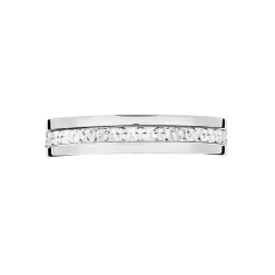 Alliance Fantaisie Diamantee Ruban Plat Or Blanc