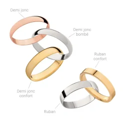 Marc Orian Bagues|Alliances > Alliance Fantaisie Diamantee Ruban Plat Or Blanc