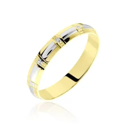 Marc Orian Bagues|Alliances > Alliance Fantaisie Ruban Plat Or Bicolore