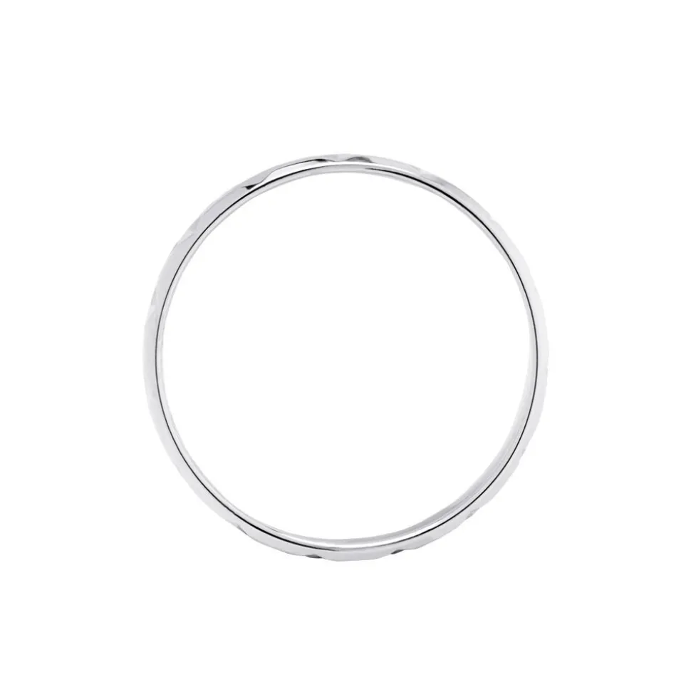 Alliance Fantaisie Ruban Plat Or Blanc
