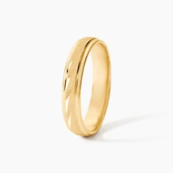 Marc Orian Bagues|Alliances > Alliance Fantaisie Sable Demi Jonc Classique Or Jaune