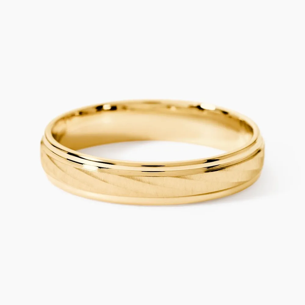 Marc Orian Bagues|Alliances > Alliance Fantaisie Sable Demi Jonc Classique Or Jaune