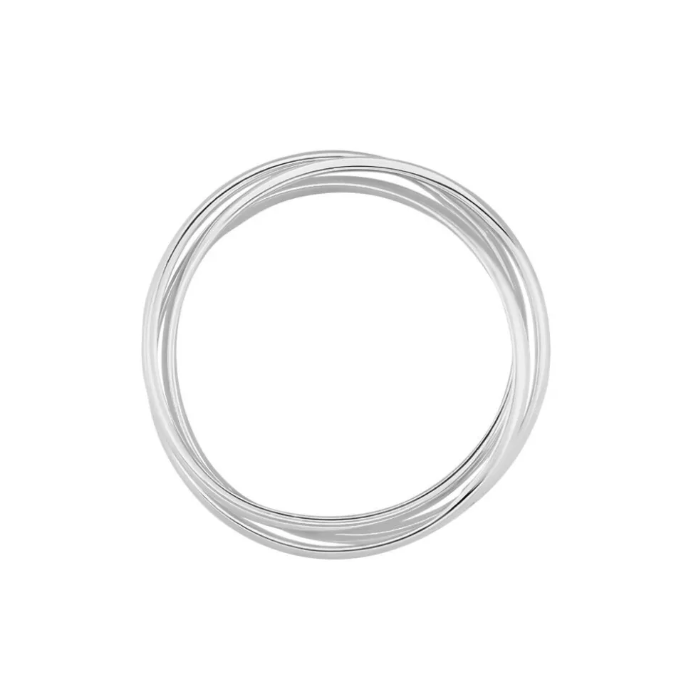 Alliance Filipine Demi Jonc Classique Argent Blanc