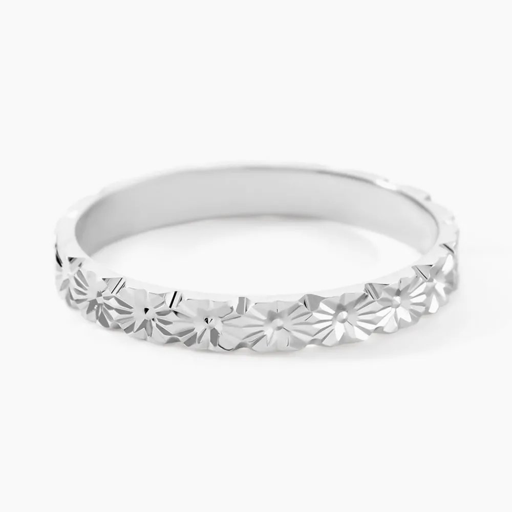 Marc Orian Bagues|Alliances > Alliance Fleur Or Blanc