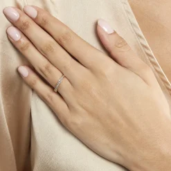 Marc Orian Bagues|Alliances > Alliance Grain De Folie Diamantee Ruban Plat Or Bicolore