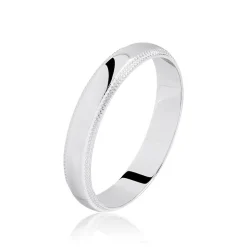 Alliance Irais Demi Jonc Classique Or Blanc