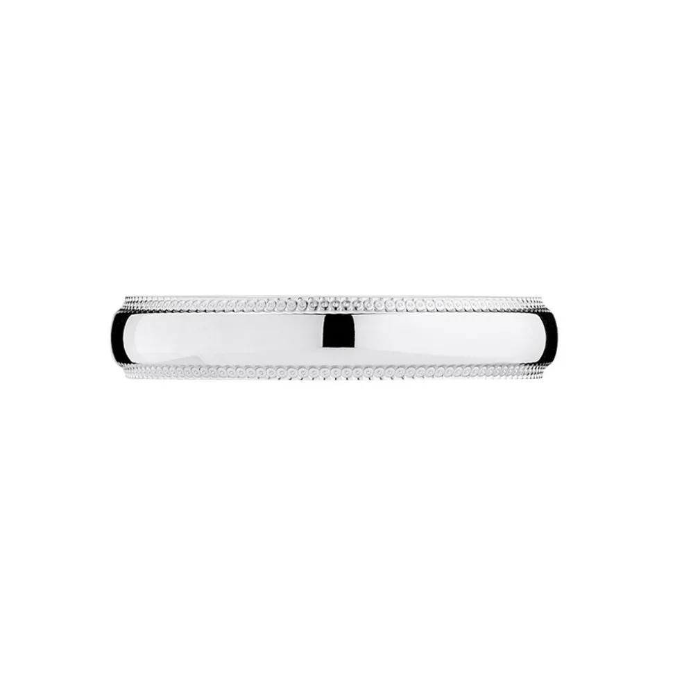 Alliance Irais Demi Jonc Classique Or Blanc