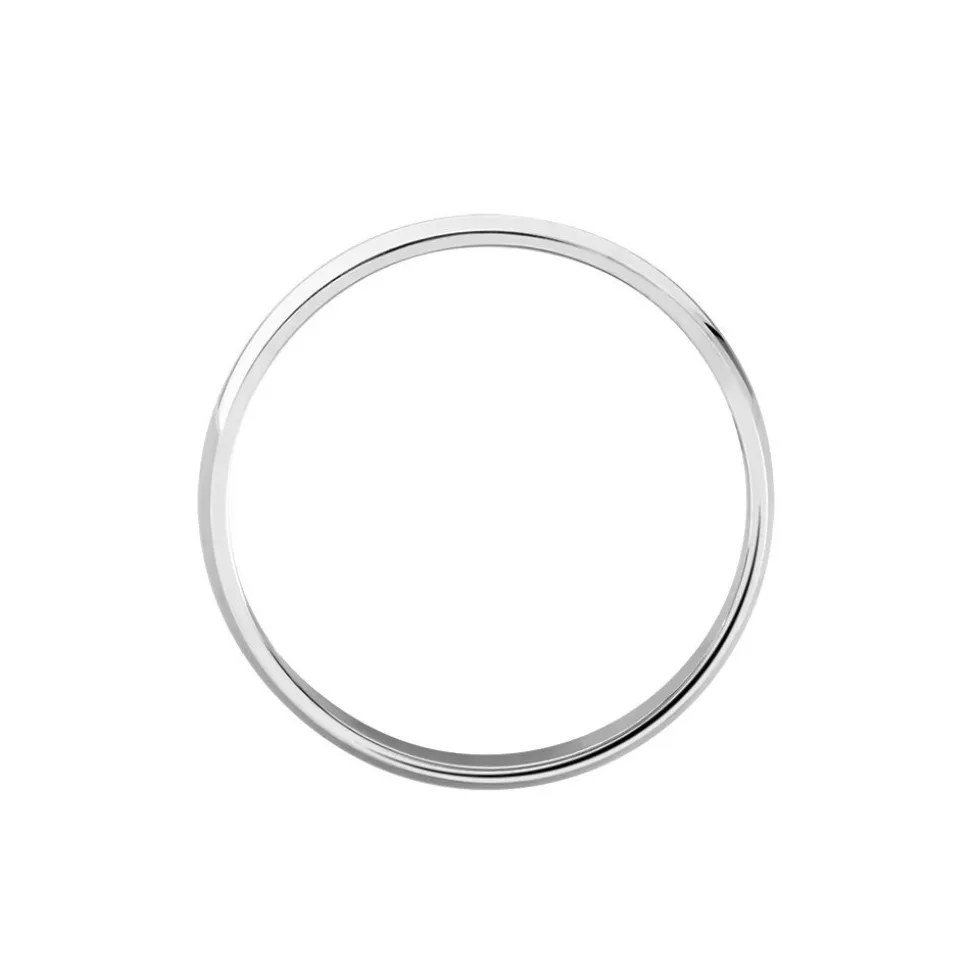 Alliance Irais Demi Jonc Classique Or Blanc