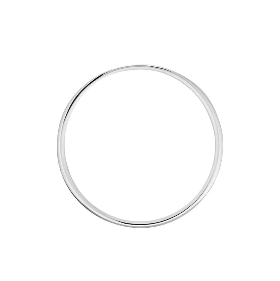 Alliance Irais Demi Jonc Classique Or Blanc