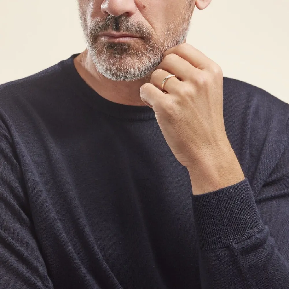 Marc Orian Bagues|Alliances > Alliance Manig Ruban Plat Or Bicolore