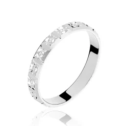 Marc Orian Bagues|Alliances > Alliance Marya Carree Diamantee Ruban Plat Or Blanc