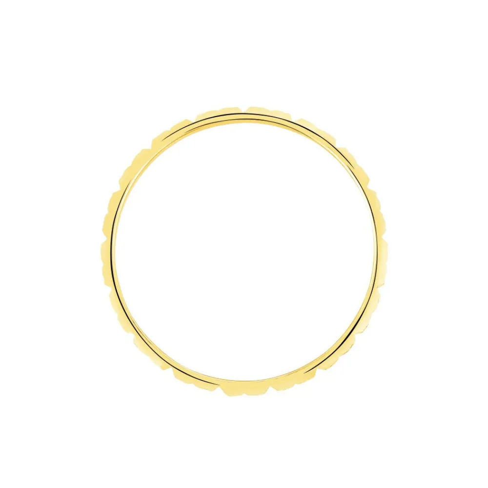 Marc Orian Bagues|Alliances > Alliance Marya Carree Diamantee Ruban Plat Or Jaune