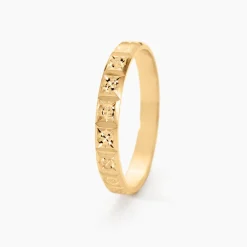 Marc Orian Bagues|Alliances > Alliance Marya Carree Diamantee Ruban Plat Or Jaune