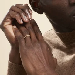 Marc Orian Bagues|Alliances > Alliance Marya Carree Diamantee Ruban Plat Or Jaune