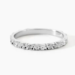 Marc Orian Bagues|Alliances > Alliance Marziale Ruban Plat Or Blanc