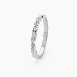 Marc Orian Bagues|Alliances > Alliance Marziale Ruban Plat Or Blanc