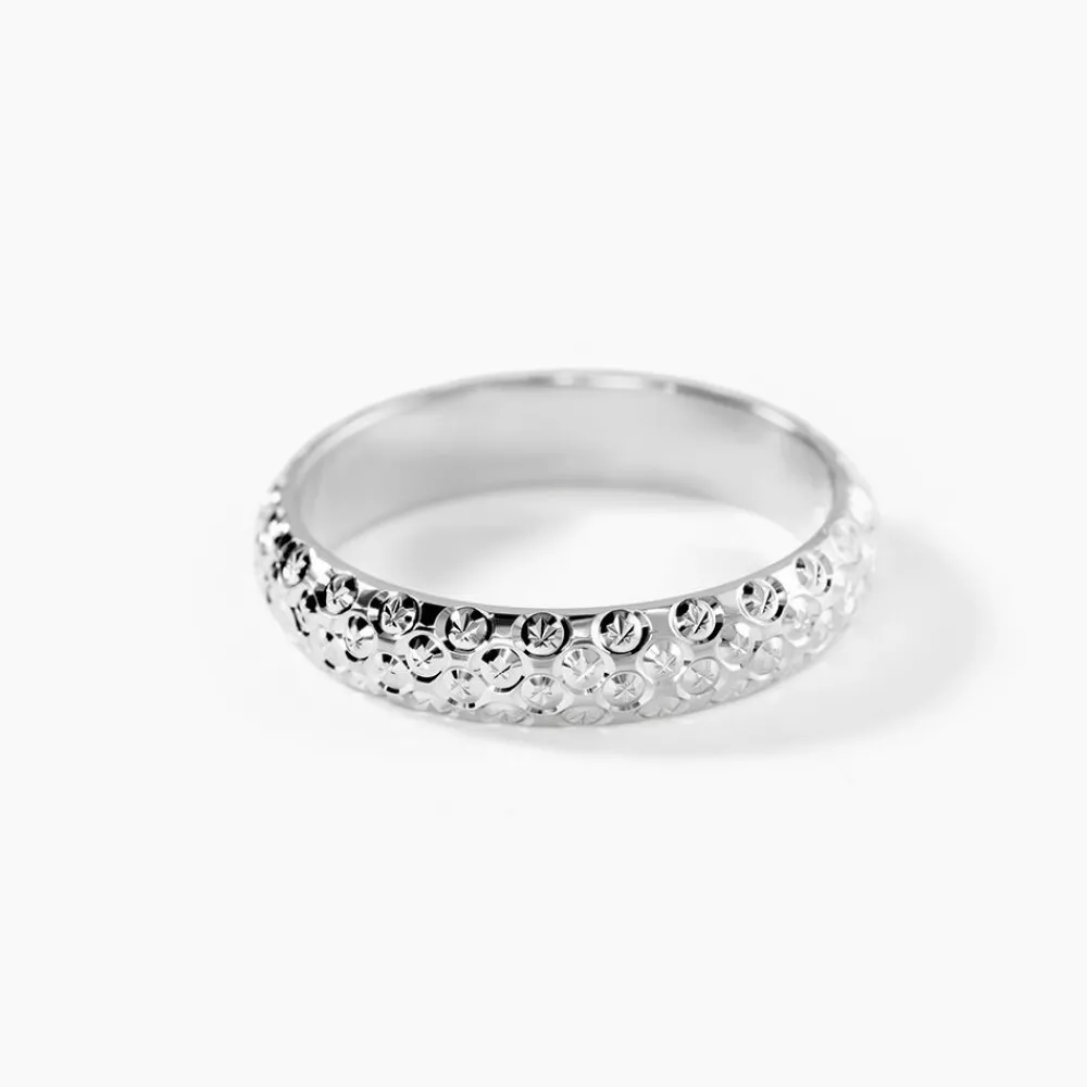 Marc Orian Bagues|Alliances > Alliance Mathena Ruban Plat Or Blanc