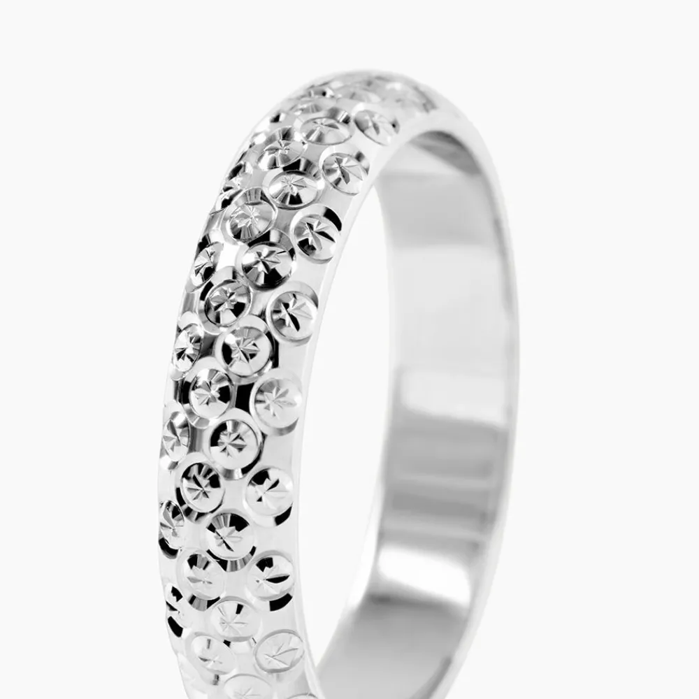 Marc Orian Bagues|Alliances > Alliance Mathena Ruban Plat Or Blanc