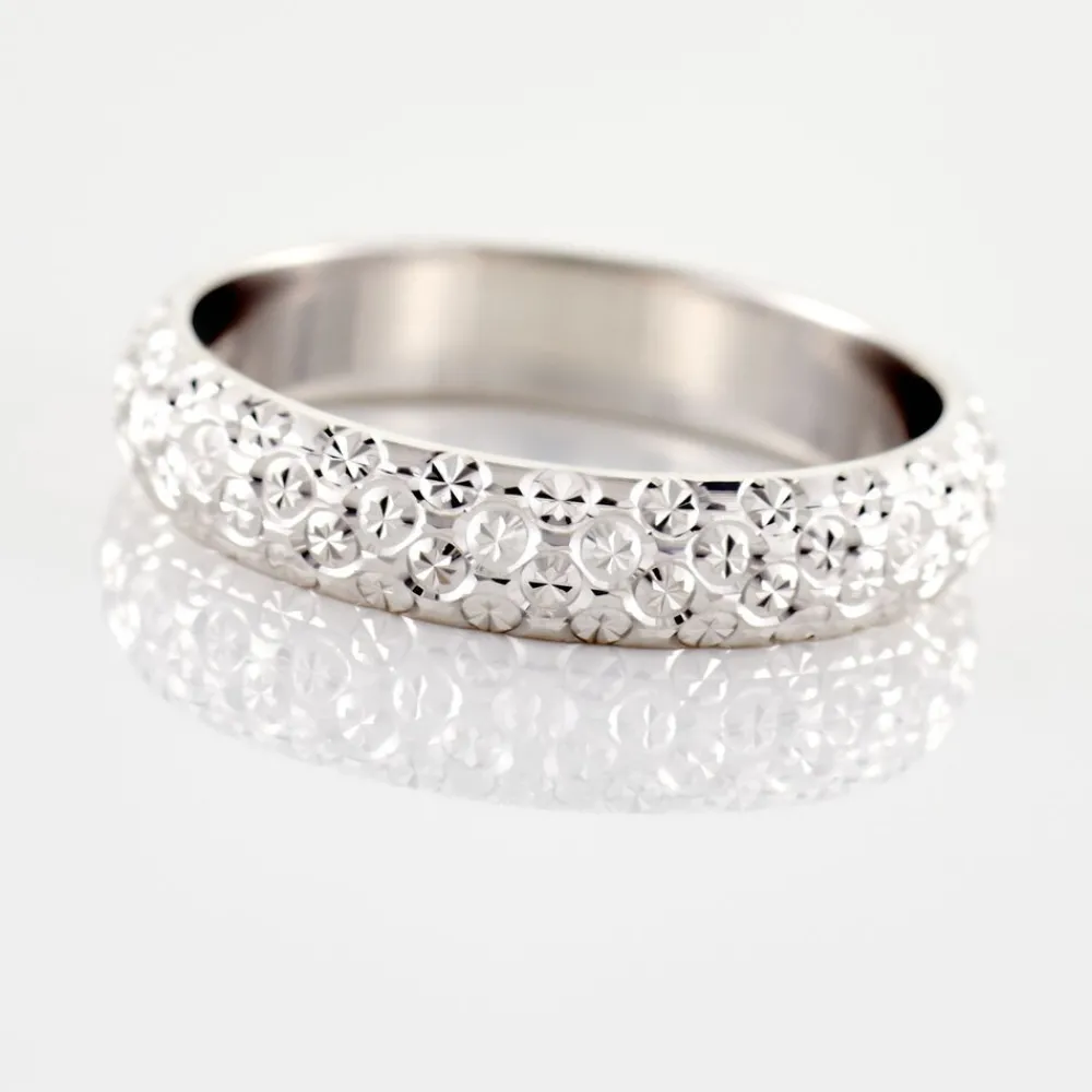 Marc Orian Bagues|Alliances > Alliance Mathena Ruban Plat Or Blanc