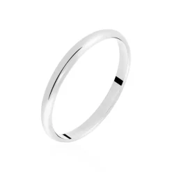 Marc Orian Bagues|Alliances > Alliance Meredithe Demi Jonc Classique Platine Blanc