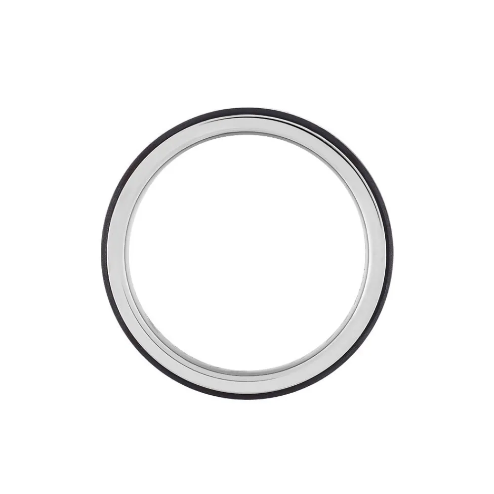 Marc Orian Bijoux Personnalisés|Alliances > Alliance Nayhan Ruban Plat Titane Blanc