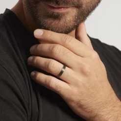 Marc Orian Bijoux Personnalisés|Alliances > Alliance Nayhan Ruban Plat Titane Blanc