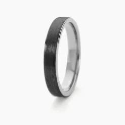Marc Orian Bijoux Personnalisés|Alliances > Alliance Nayhan Ruban Plat Titane Blanc