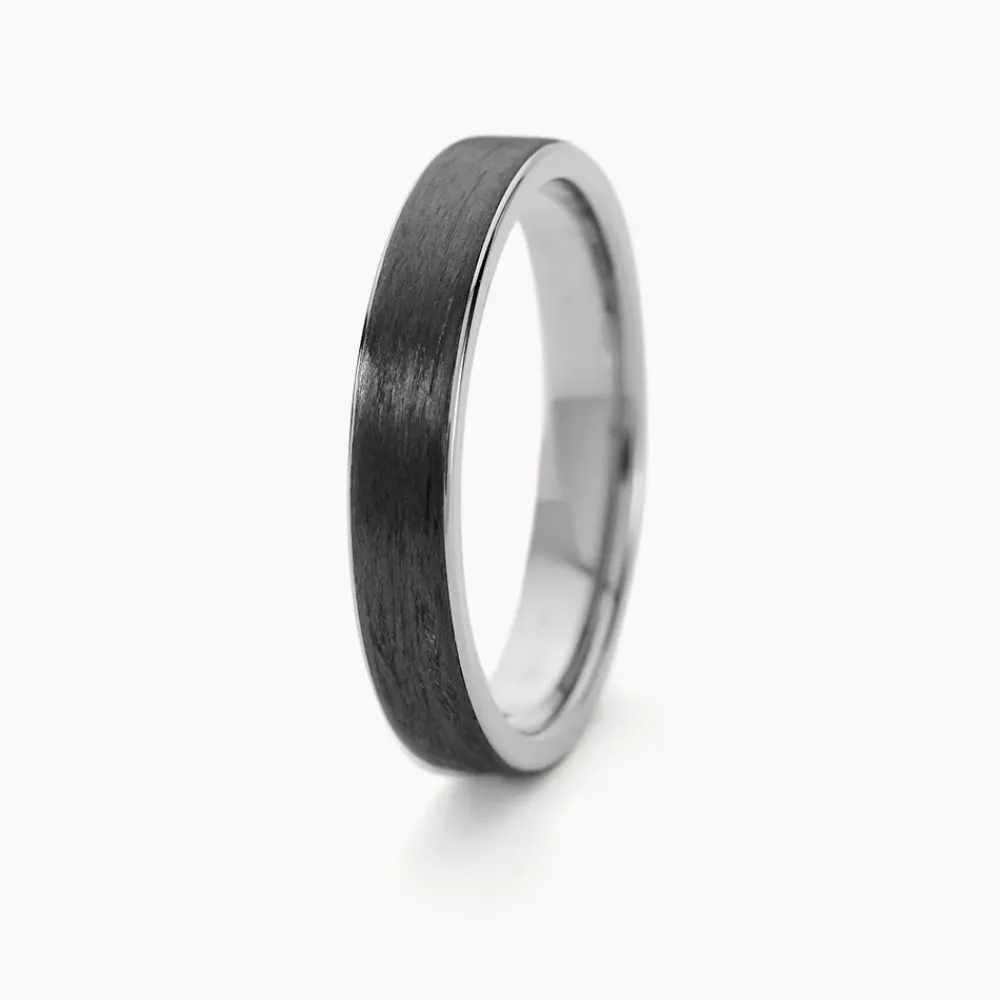 Marc Orian Bijoux Personnalisés|Alliances > Alliance Nayhan Ruban Plat Titane Blanc