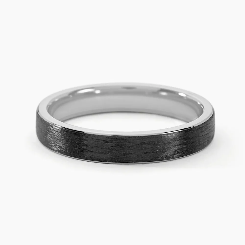 Marc Orian Bijoux Personnalisés|Alliances > Alliance Nayhan Ruban Plat Titane Blanc