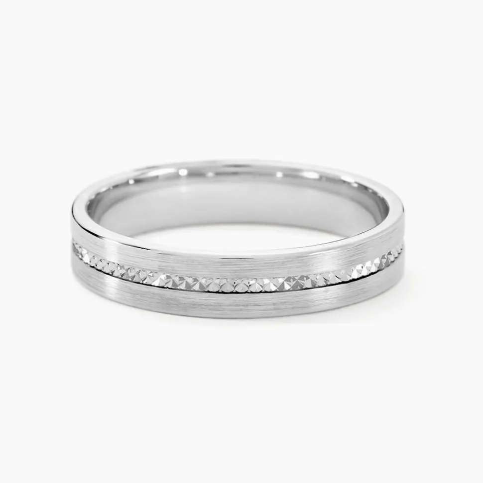 Alliance Nelcie Ruban Plat Argent Blanc