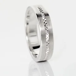 Alliance Nelcie Ruban Plat Argent Blanc