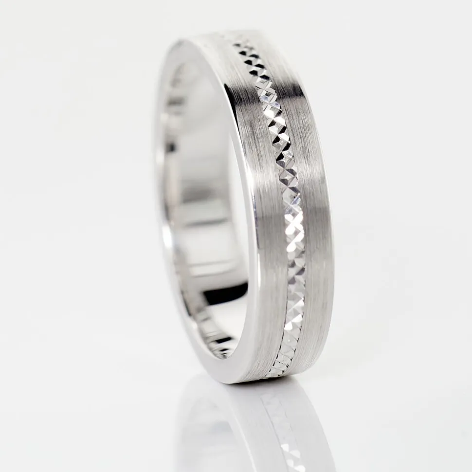 Alliance Nelcie Ruban Plat Argent Blanc