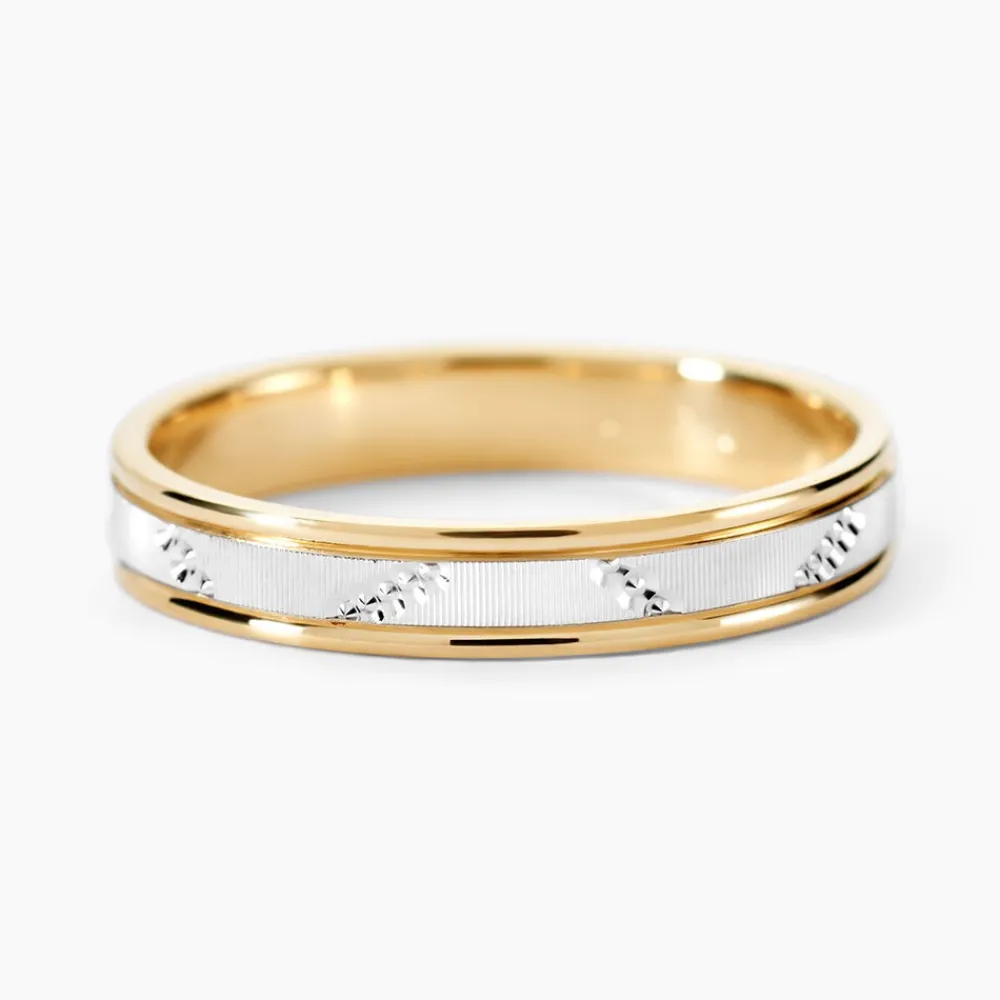 Marc Orian Bagues|Alliances > Alliance Or Bicolore Jaune / Blanc Tyssia